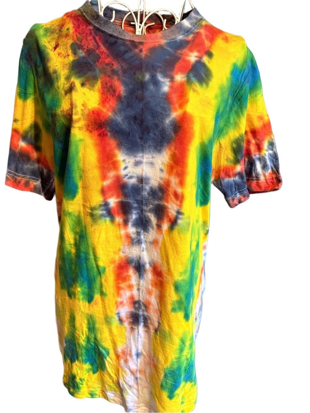 Jockey Multicolor Tie-Dye Short Sleeve Tee - Yellow, Blue, Red, Green
